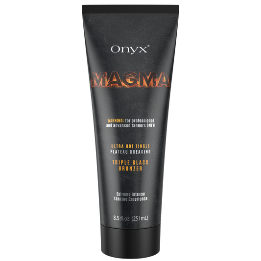 Bronzer do opalania Onyx Magma z efektem tingle. Triple Black Bronzer o intensywnym działaniu dla zaawansowanych użytkowników.